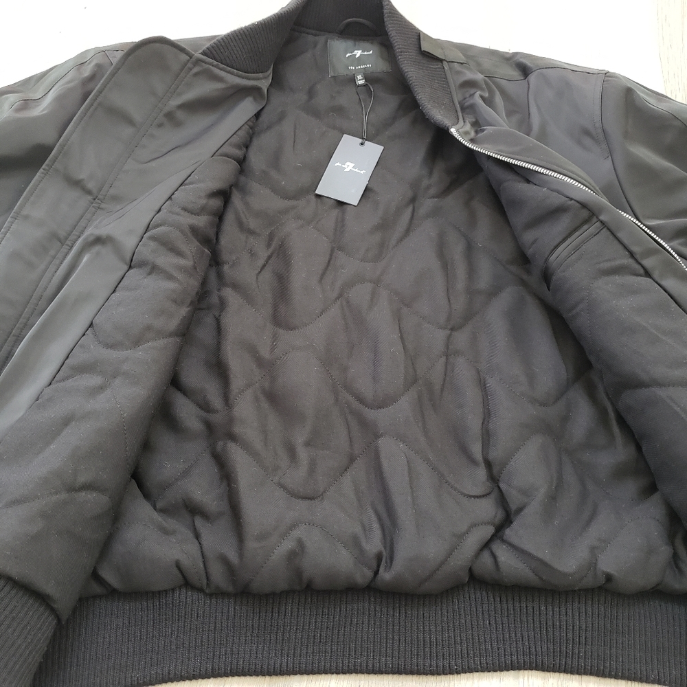 NWT 7 for all mankind black XL jacket rn# 115561 - Picture 4 of 10